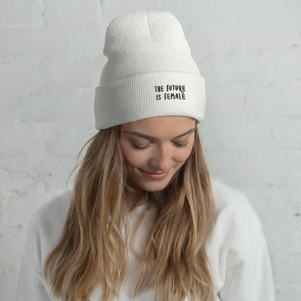 "The Future Is Female" Embroidered Beanie by FemmeNouvelle