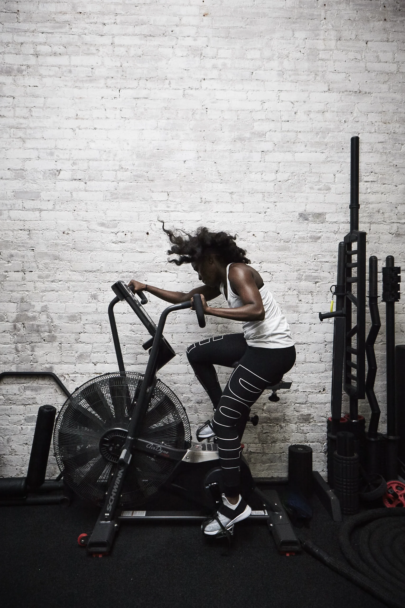 Tight: Nike Just Do It, Footwear: Nike Air Zoom Strong, Bra: Nike Classic Bra.