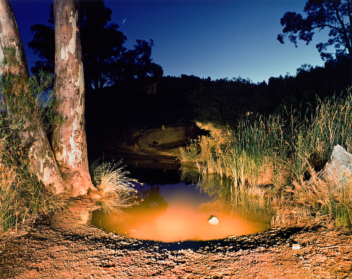    Land of Time     Waterhole in the Headlights  1981     (Warren Gorge, Flinders  Ranges, South Australia)     Print size variable 