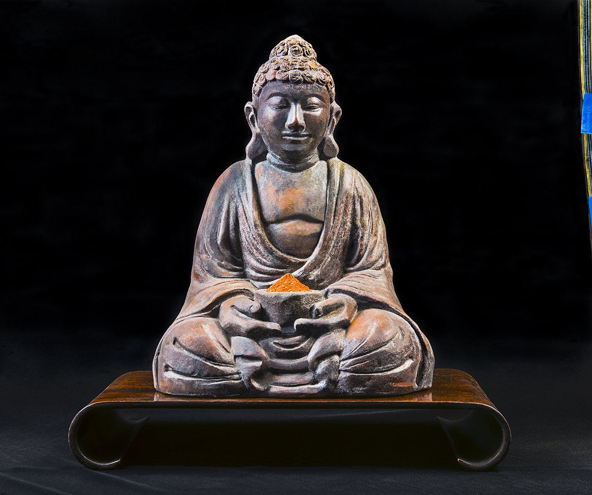   Spiritual   Buddha With Australian Ochre  2022 63cm x 73.5cm Archival pigment print on 310gsm cotton rag paper  
