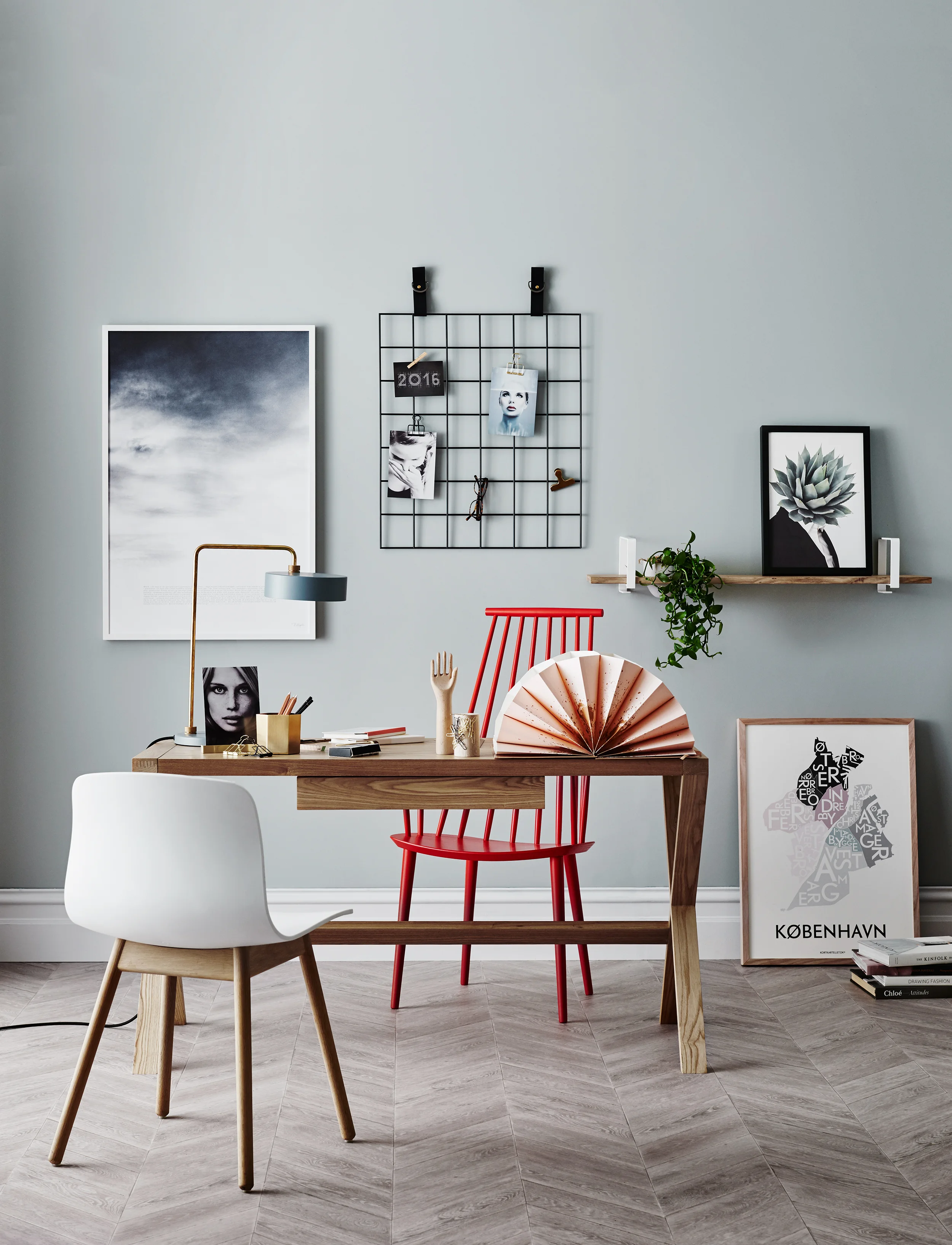 Adding a curated selection of artwork and curios offers daily inspiration. Consider what resonates with you and mix and match frames to suit. Remember affordable art can be changed regularly to suit your mood or focus. Image courtesy of Norsu Interiors . Styling: Michelle Halford , Pic: Lisa Cohen .