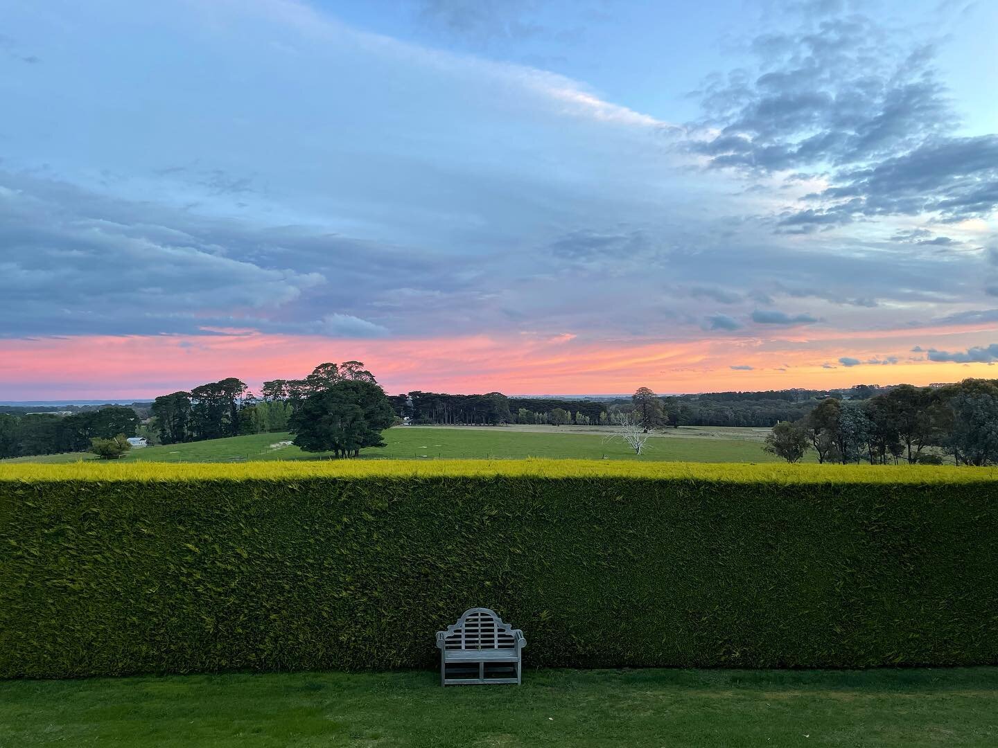 Peninsula sunsets 🙌🏻 ✖️ expansive skies, a myriad of colours, rolling clouds ✖️ a perfect way to end a picture perfect day!
.
.
.
.
.

#elsieandhugo #thecowsatvista 
#mymorningtonpeninsula #photographicprints 
#limitededition #photographicprint #mo