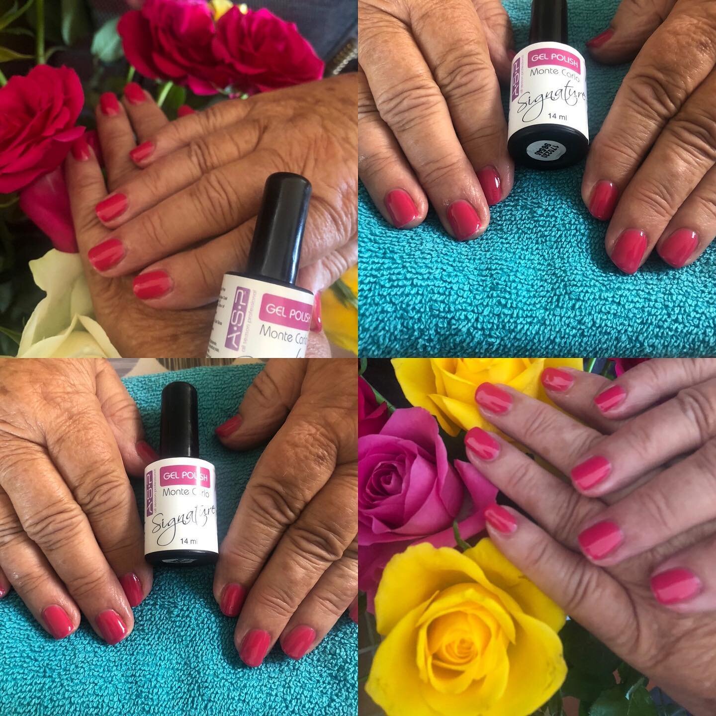A little bit of &ldquo;Monte Carlo&rdquo; on these nails ready for the summer weather .... by Signature ASP gel polish. #mani#gelnails#aspgelpolish#aspsignature#pink#pinknails#montecarlo#mobilenails#staysafe#ppe#barbicidecertifiedcovid19