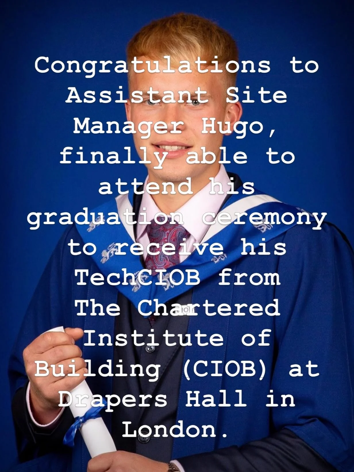#CIOB #TechCIOB #Construction #ProfessionalDevelopment #Graduation BuiltEnvironment