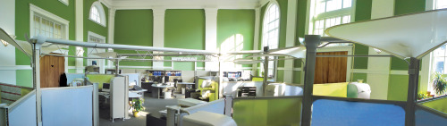 Our office, BEFORE. A chaotic, non-functioning office.
