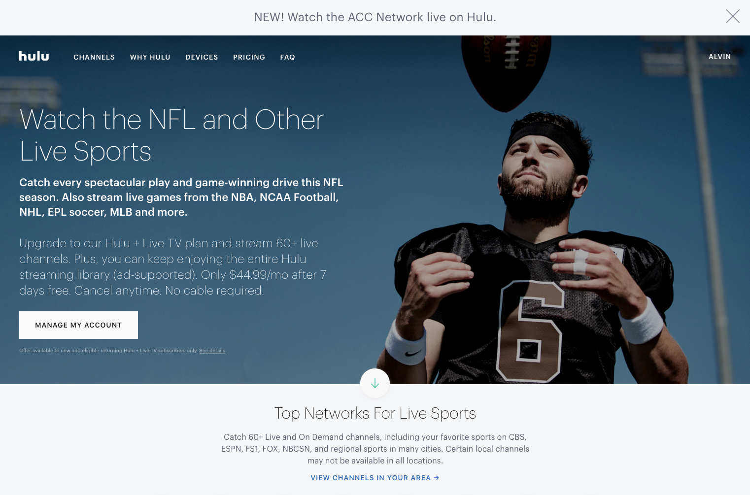 Hulu Has Live Sports Campaign (VIDEO) — Alvin Starks
