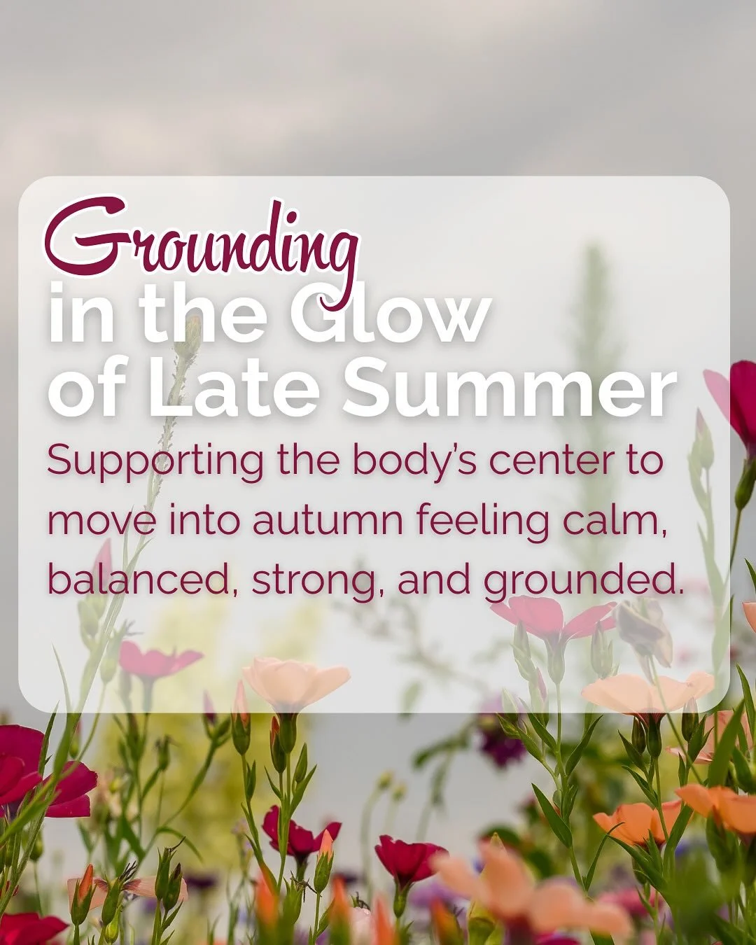 The heat lingers, but the light softens. Late Summer has arrived. In Traditional Chinese Medicine, this fifth season is guided by the Earth element, rooted in the Spleen + Stomach. It&rsquo;s a time of ripening, digesting, and centering&mdash;a sweet