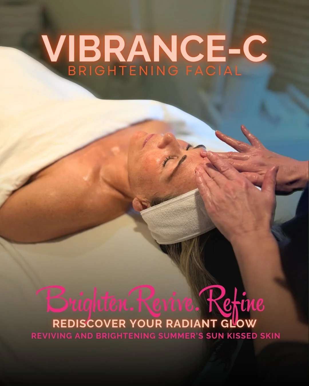Designed to revive sun-kissed skin, this power-packed facial includes gentle exfoliation, a Level 1 peel, freshly mixed Vitamin C infusion, and red light therapy for optimal results.

 Full of antioxidants to support collagen and elastin production, 