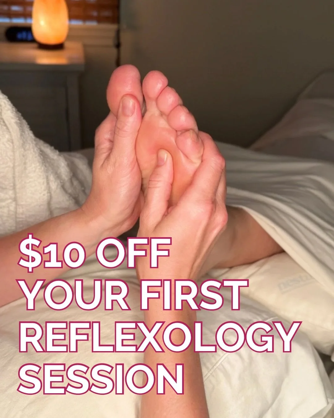 Have you heard all the buzz about Reflexology, but haven&rsquo;t tried it yet? Now is the time! 

For a limited time, enjoy $10 off your first Reflexology session - our exclusive offer to help you finally experience what everyone&rsquo;s been raving 