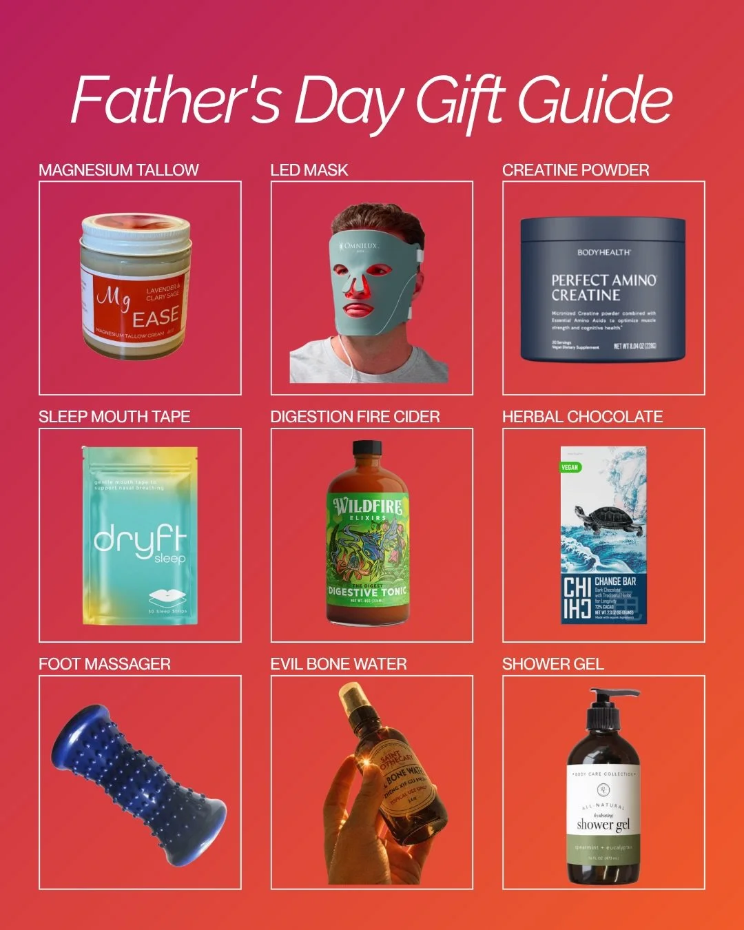 For the DADS!

Skip the tie this year. 

Treat Dad to relaxation, recovery, and better health with our favorite Father&rsquo;s Day gifts designed to help him feel his best. 

All products are available in store and online to send directly to Dad!