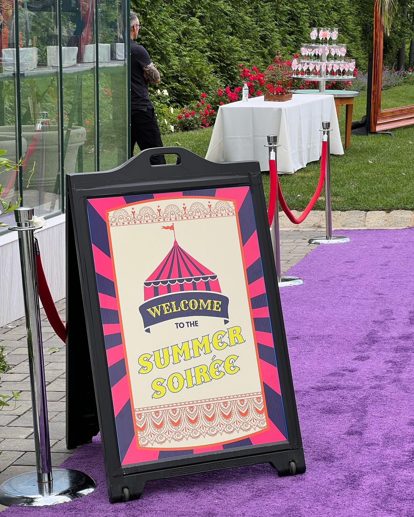 One of you favorite events of the season was this &ldquo;Summer Soir&eacute;e&rdquo;! With a theme that celebrated summer fun with a carnival and boardwalk atmosphere, we color coordinated everything from the vibrant purple carpet to the creative foo