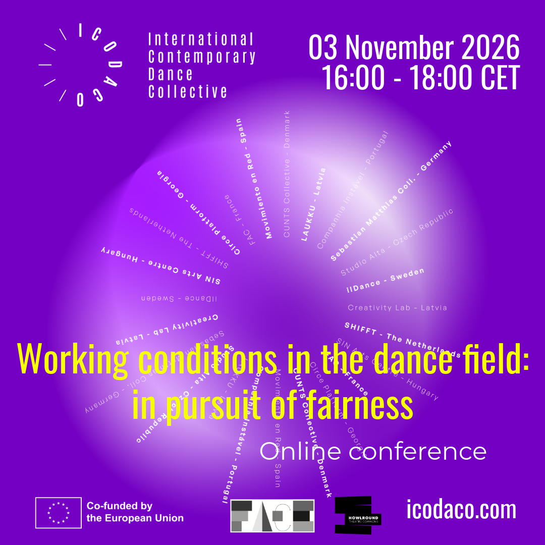 iCoDaCo online conference "Working conditions in the dance field: in pursuit of fairness"