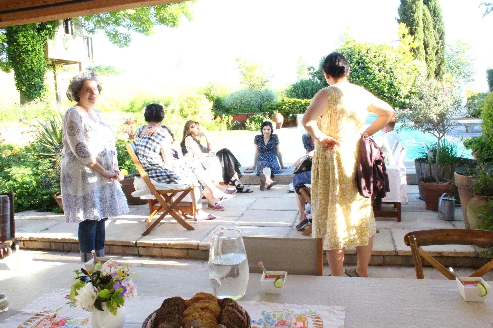  Guests enjoying the gardens at Les Soeurs Anglaises