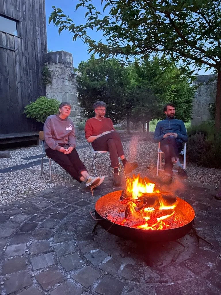 Guests enjoying the gardens at Les Soeurs Anglaises