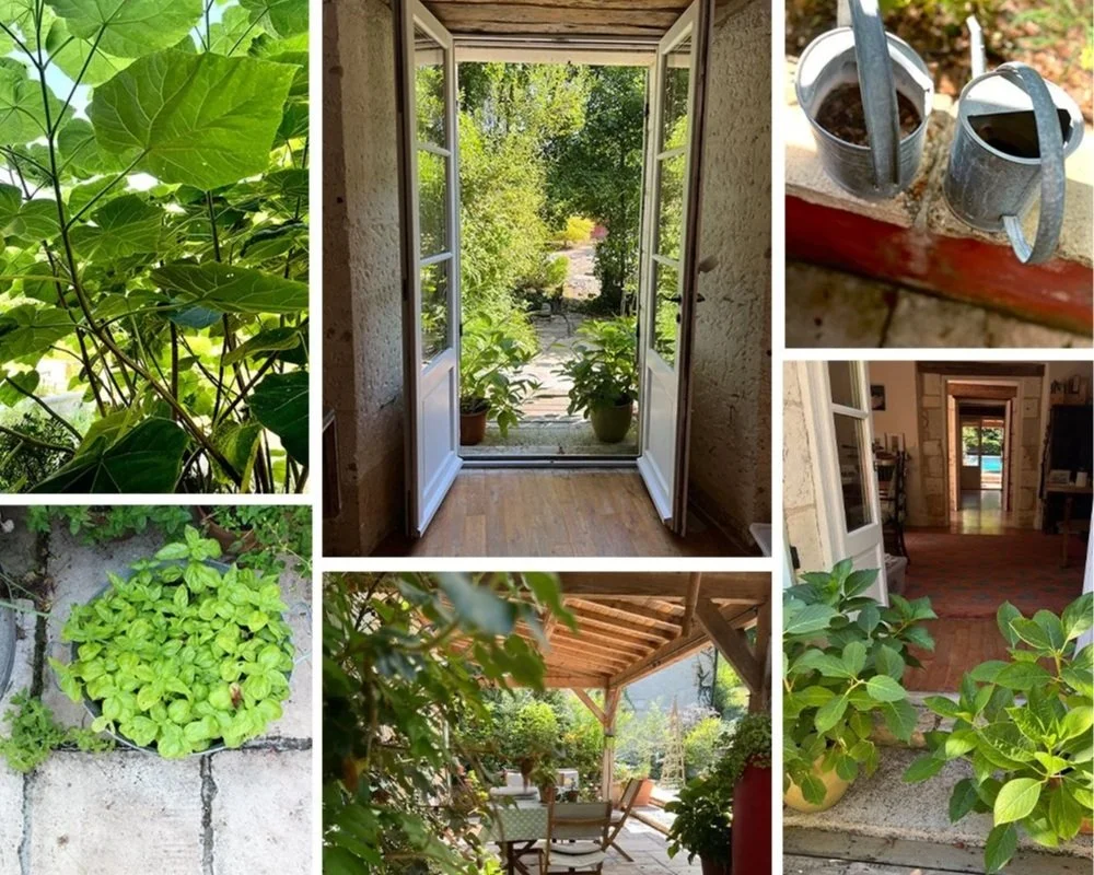 images of the gardens at Les Soeurs Anglaises