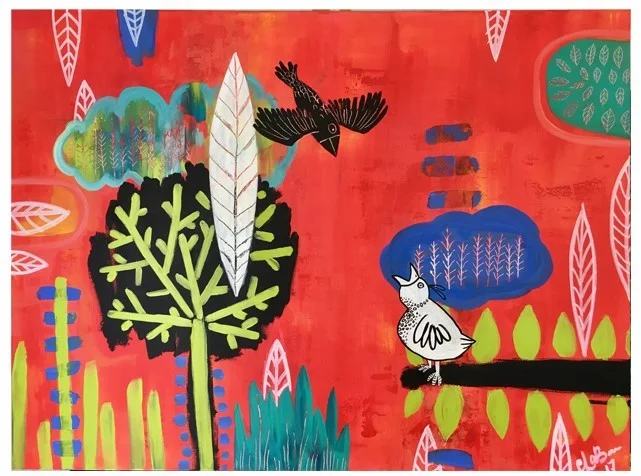Black Bird White Bird // 48x36 // $350