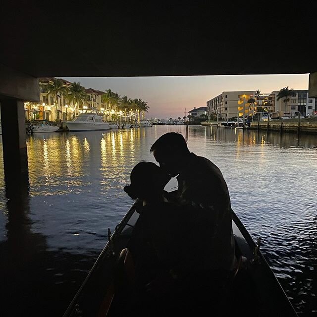 Ciao tutti! If this was our last trip for a while, it was a great one, with W and C on board celebrating the lady&rsquo;s birthday. I took this photo of them as we were leaving the bridge finishing the trip, with the #naplesbayresort there on the lef