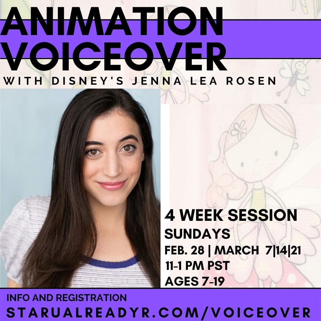 “Are there voices in your head?” ANIMATION VOICE-OVER 4 WEEK INTENSIVE WITH JENNA LEA ROSEN