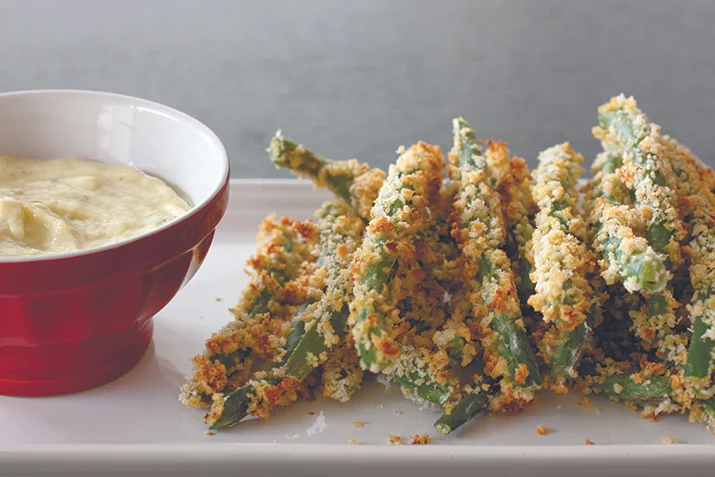 Parmesan-crusted green beans