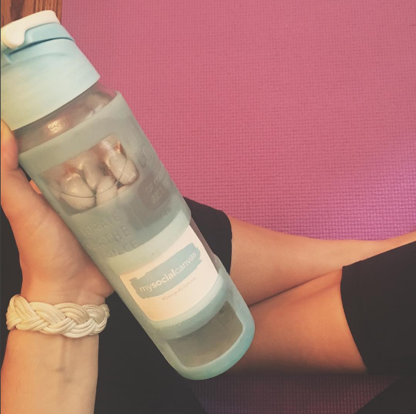 Campus Rep Brenna tried a new studio for hot yoga this week! We love her #MSCblue water bottle and how she featured our sticker!