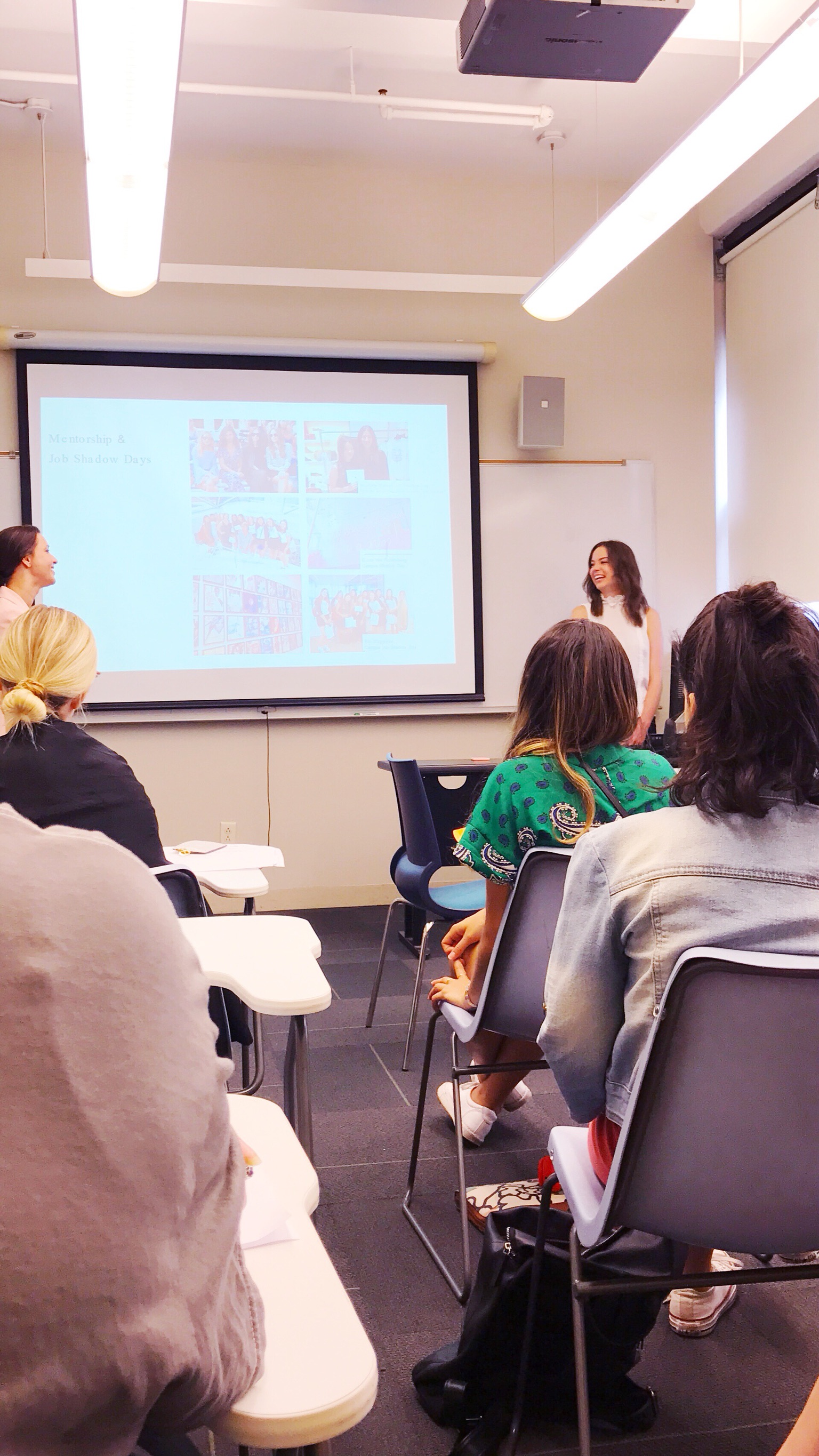 Mentoring students during a Career Building Seminar at LIM College