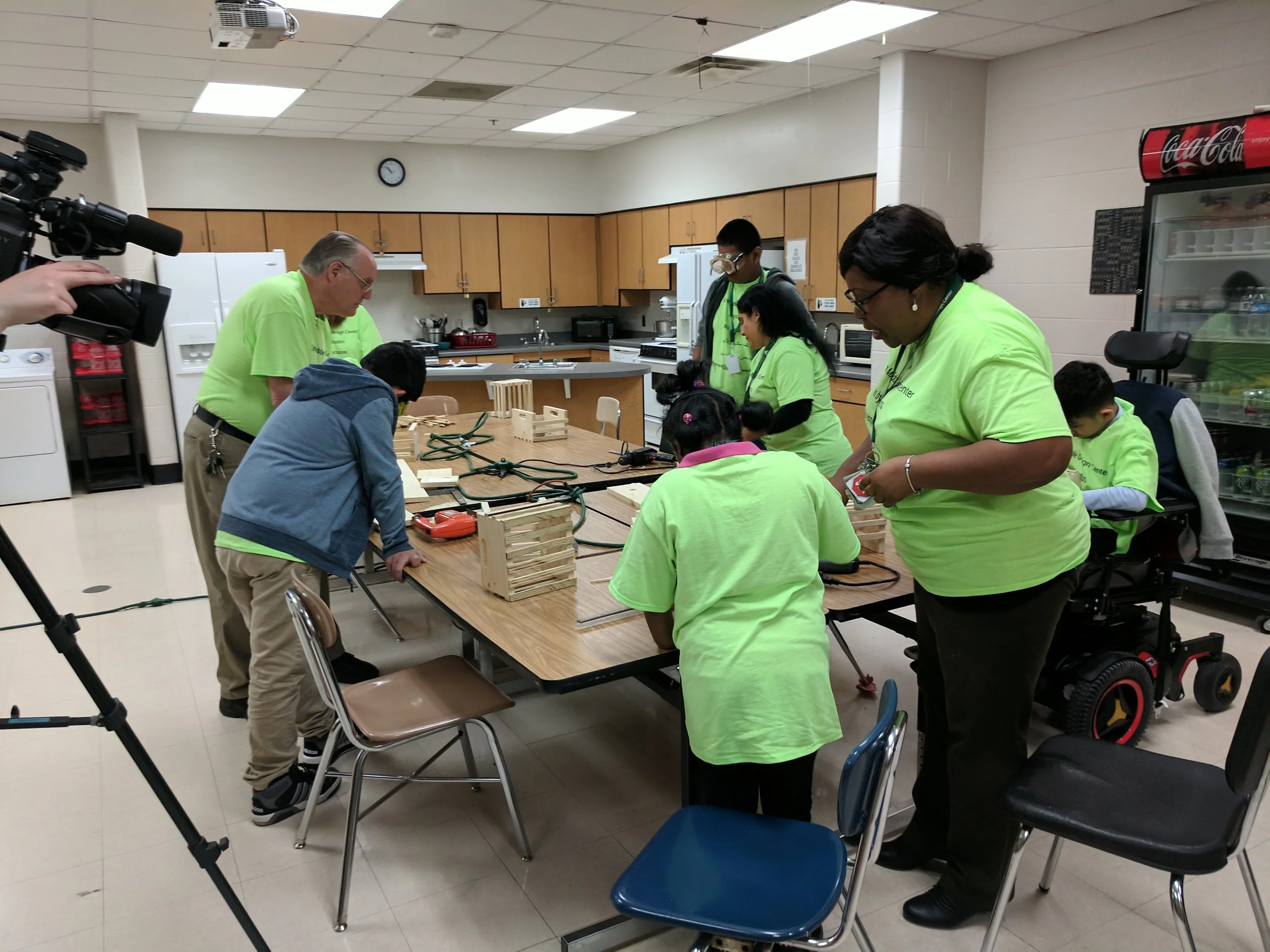 Croft students build projects for the zoo exhibits with the help of teachers and volunteers.