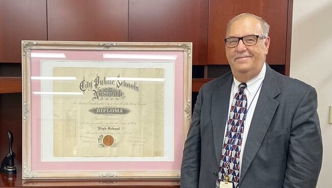 Thomas Hatfield, MNPS’s&nbsp;unofficial historian  found Aaron Wasserman’s diploma in a retail shop in Florida and for years wanted to give the diploma to Wasserman’s family.