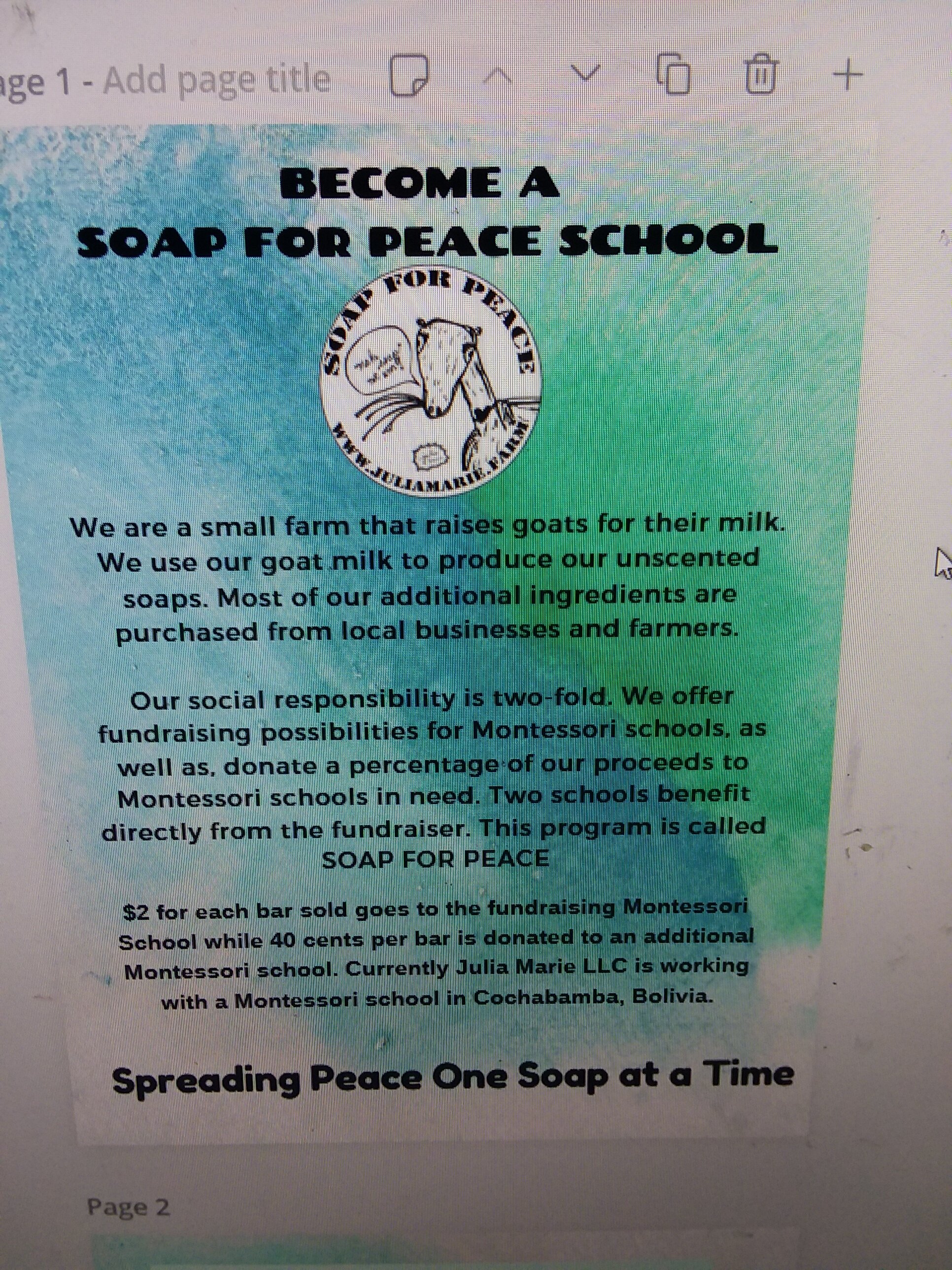 Soap for PEACE