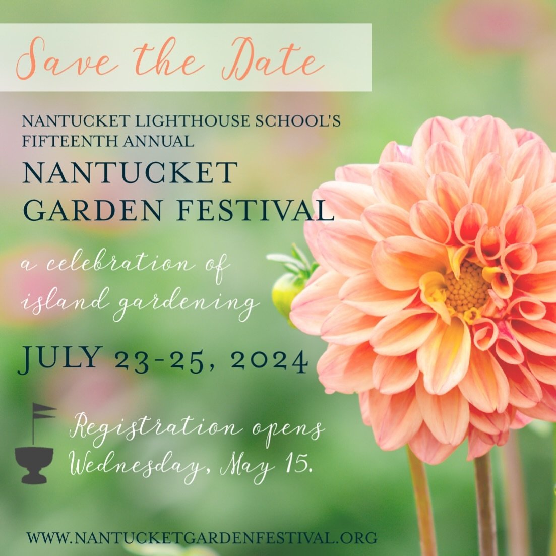 Mark your calendars and let nature&rsquo;s beauty unfold! 🌸
JULY 23-25, 2024

✨ Join us for the enchanting fifteenth edition of the Nantucket Garden Festival - where floral dreams come to life!

👉🏻Over the next few weeks we will be announcing our 