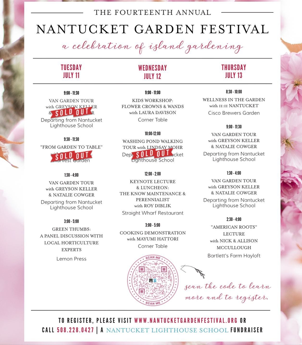 ✨Don&rsquo;t miss your opportunity to attend the fourteenth annual Nantucket Garden Festival this summer.✨

Events are starting to sell out, so hop on over to our website (👉link in profile) to learn more about our inspiring line-up of events.

We ho