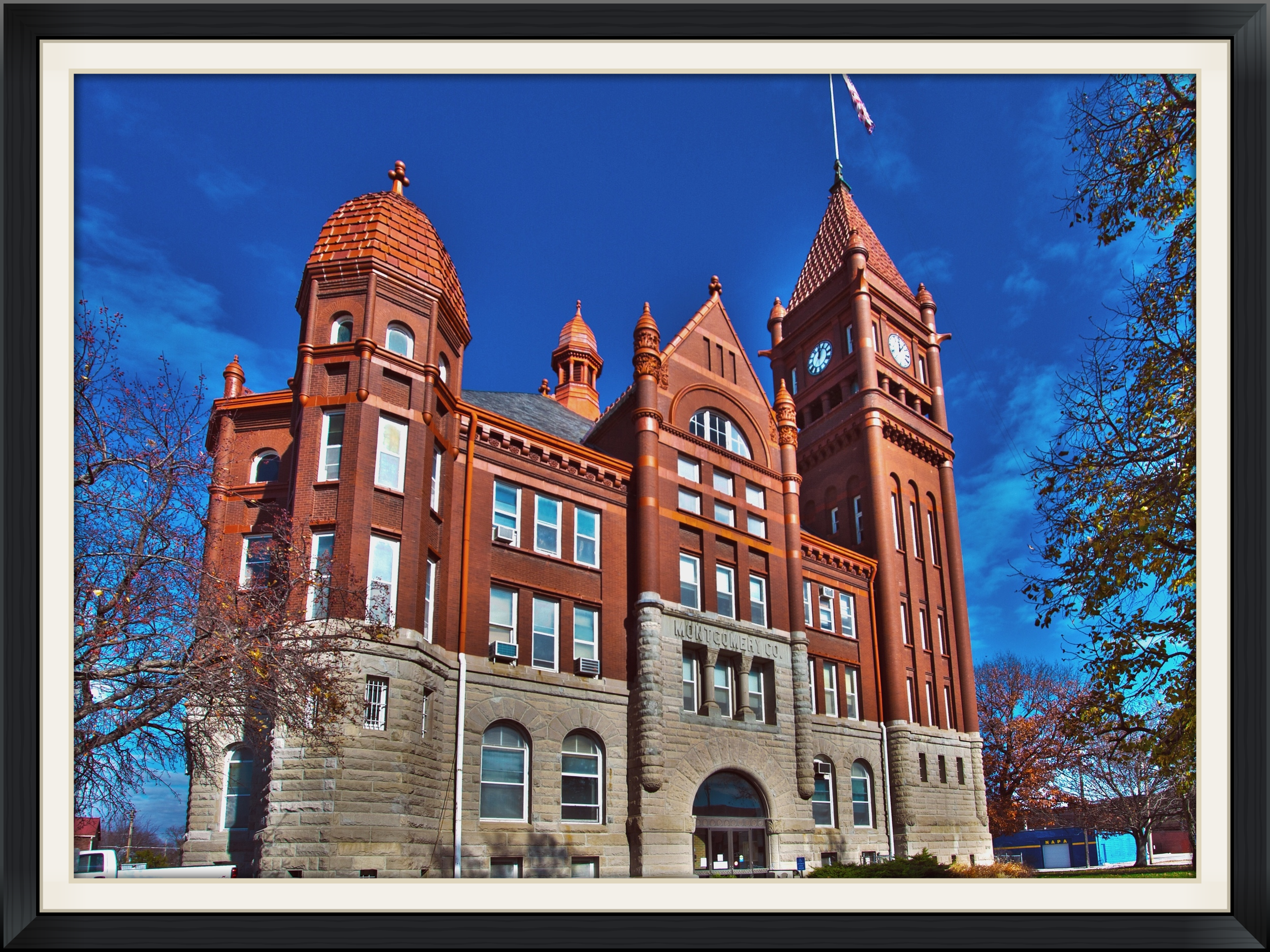 We are located 1/2 block east of the Montgomery County courthouse on Coolbaugh Street in Red Oak, Iowa.