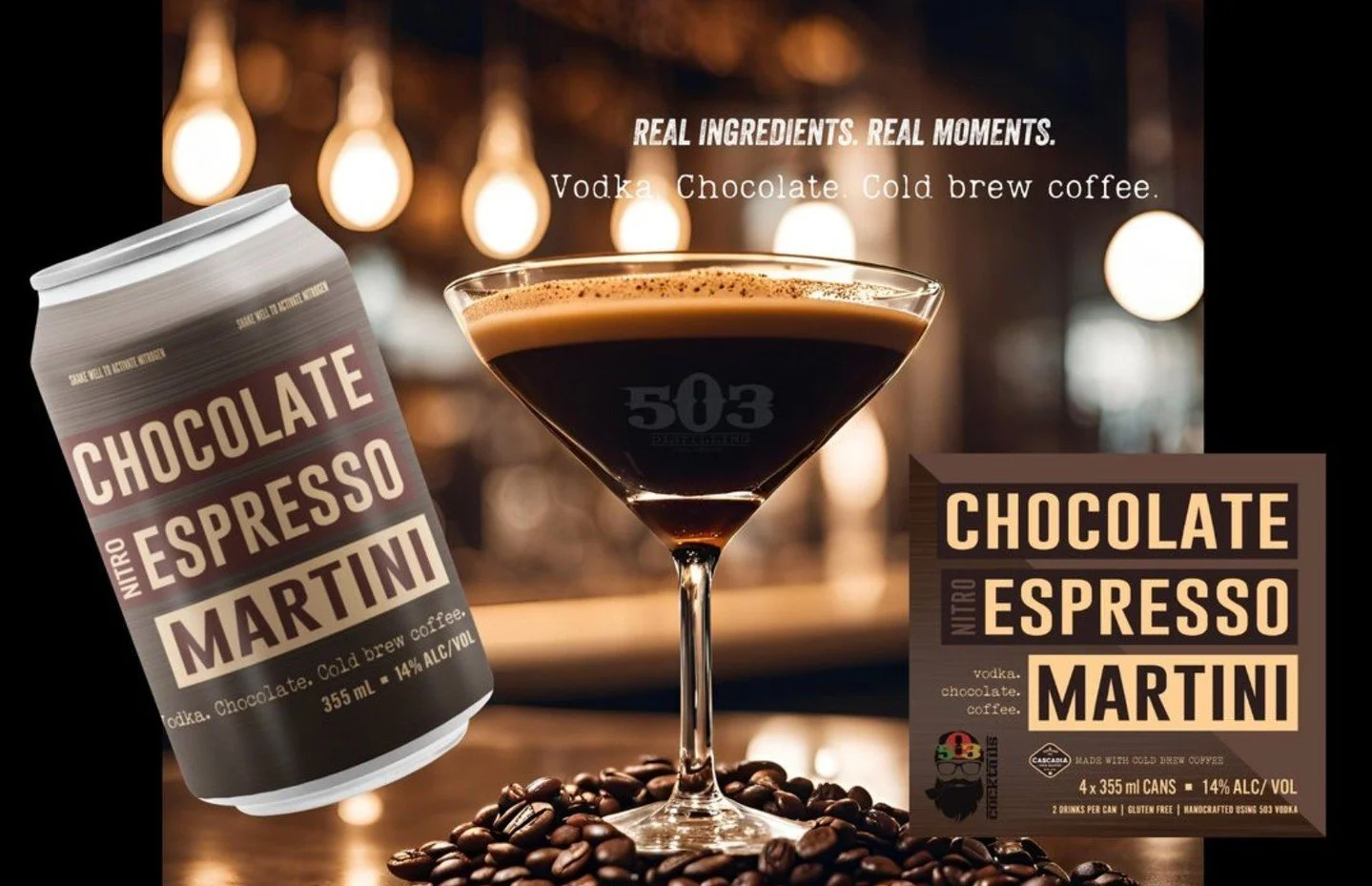 Idaho friends, the @503distilling Chocolate Espresso Martini has arrived! 🍸 Now available at Trader Joe's, Albertsons, Winco, and local retailers near you.⁠
&bull; ⁠
&bull; ⁠
📸 503 Distilling #Repost⁠
&bull;⁠
&bull;⁠
#IronfiremanCollective #GetYour