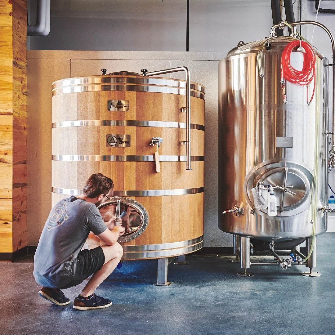 Behind the scenes @rusebrewing. Cheers to the creators, builders, makers and brewmasters.🍻⁠
.⁠
.⁠
.⁠
#IronfiremanCollective #GetYourHandsDirty #PortlandMakers #HandCrafted #Handmade #Artisanmade #PDXMade #RuseBrewing