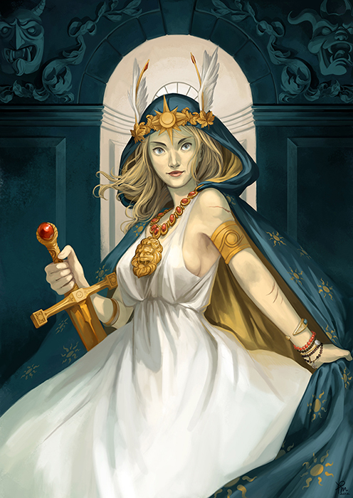 QUEEN LURIS FROM "PROJECT EPIC" by Roberto Cordova Illustration by Flo Minowa for A SOUL AND A WINDOW Series