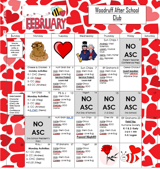 February 2018 Community Calendar