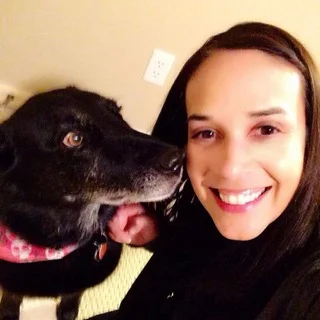 Marcela and her beloved companion, Callie.