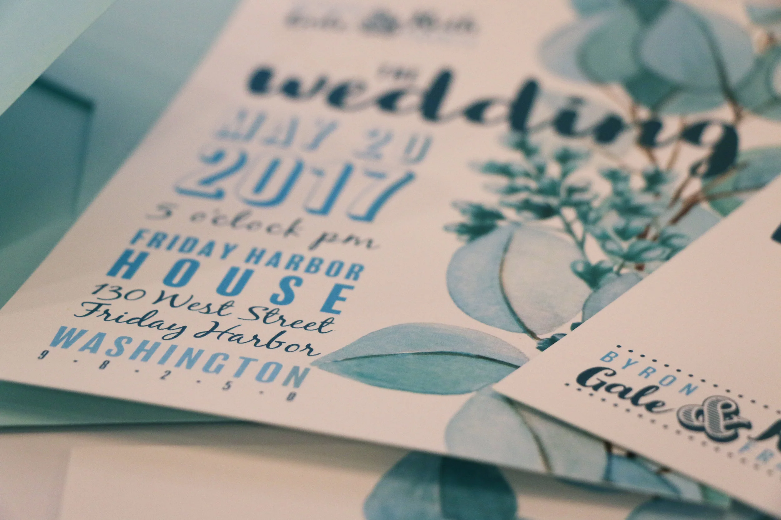 Typographic Wedding Invitation Package