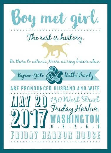 Typographic Wedding Invitation Package
