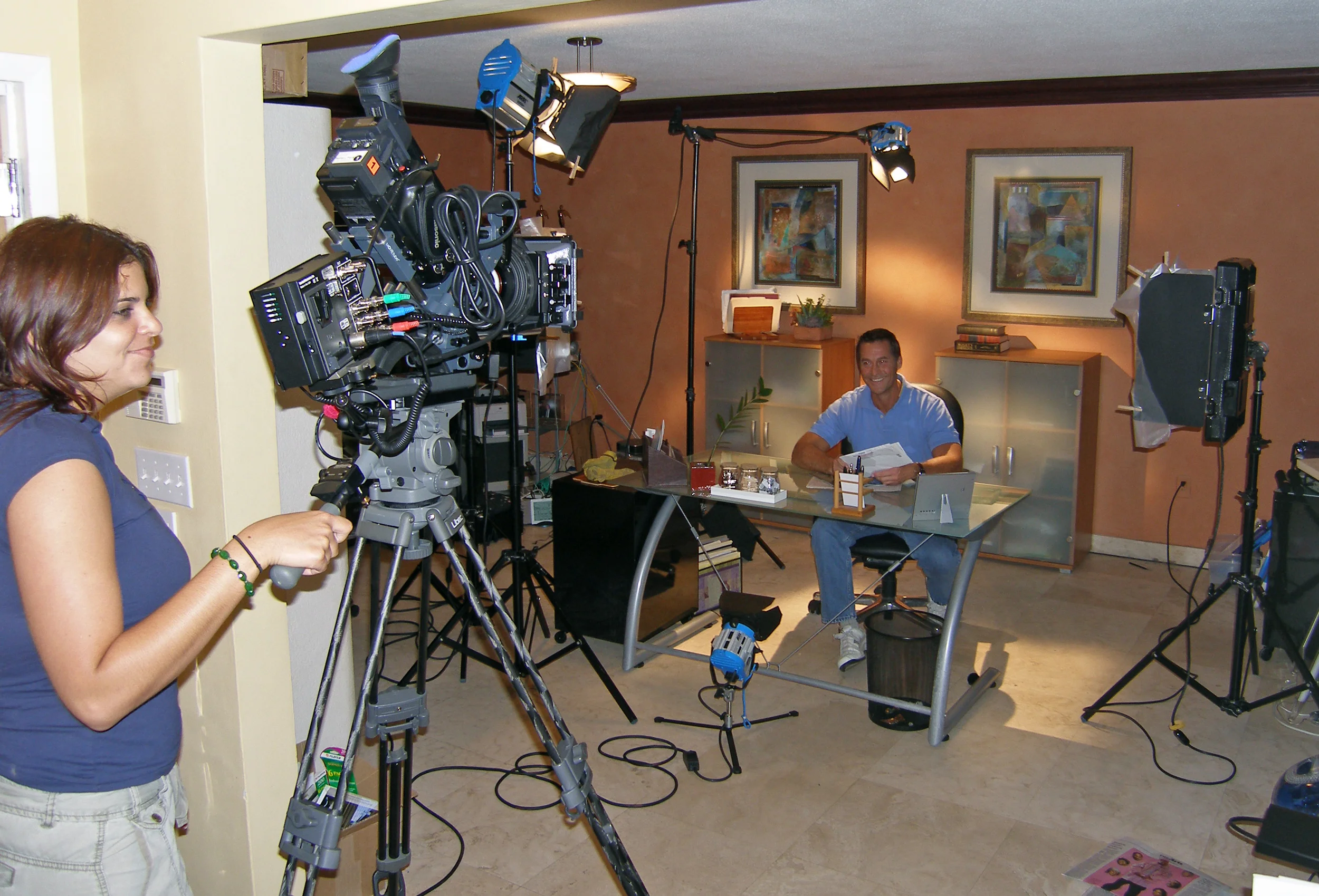 Cel phone Infomercial shoot, Bay Harbor Islands
