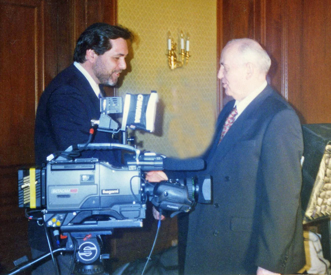 Interviewing Soviet Leader Mikhail Gorbachev, Waldorf Astoria Hotel New York