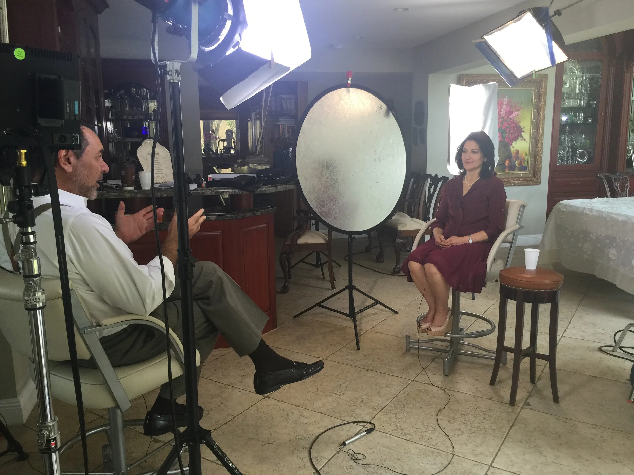 Interviewing Evelyn Katz for Historical Documentary