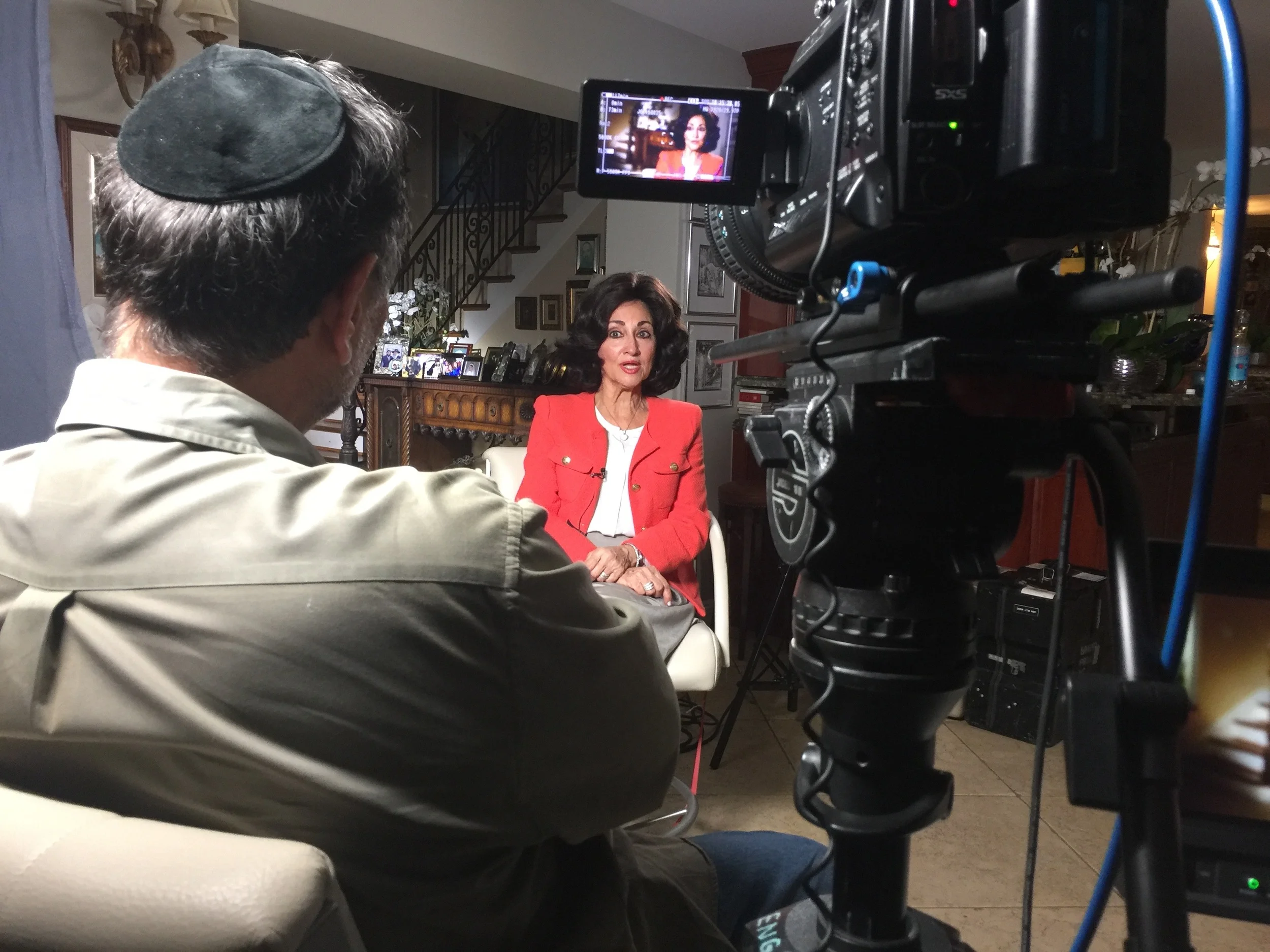 Interviewing Jewish educator Chani Lipskar for a Family Documentary