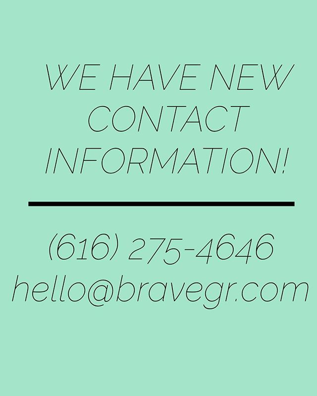We had some issues with our last phone number and email, so we are starting fresh with both!