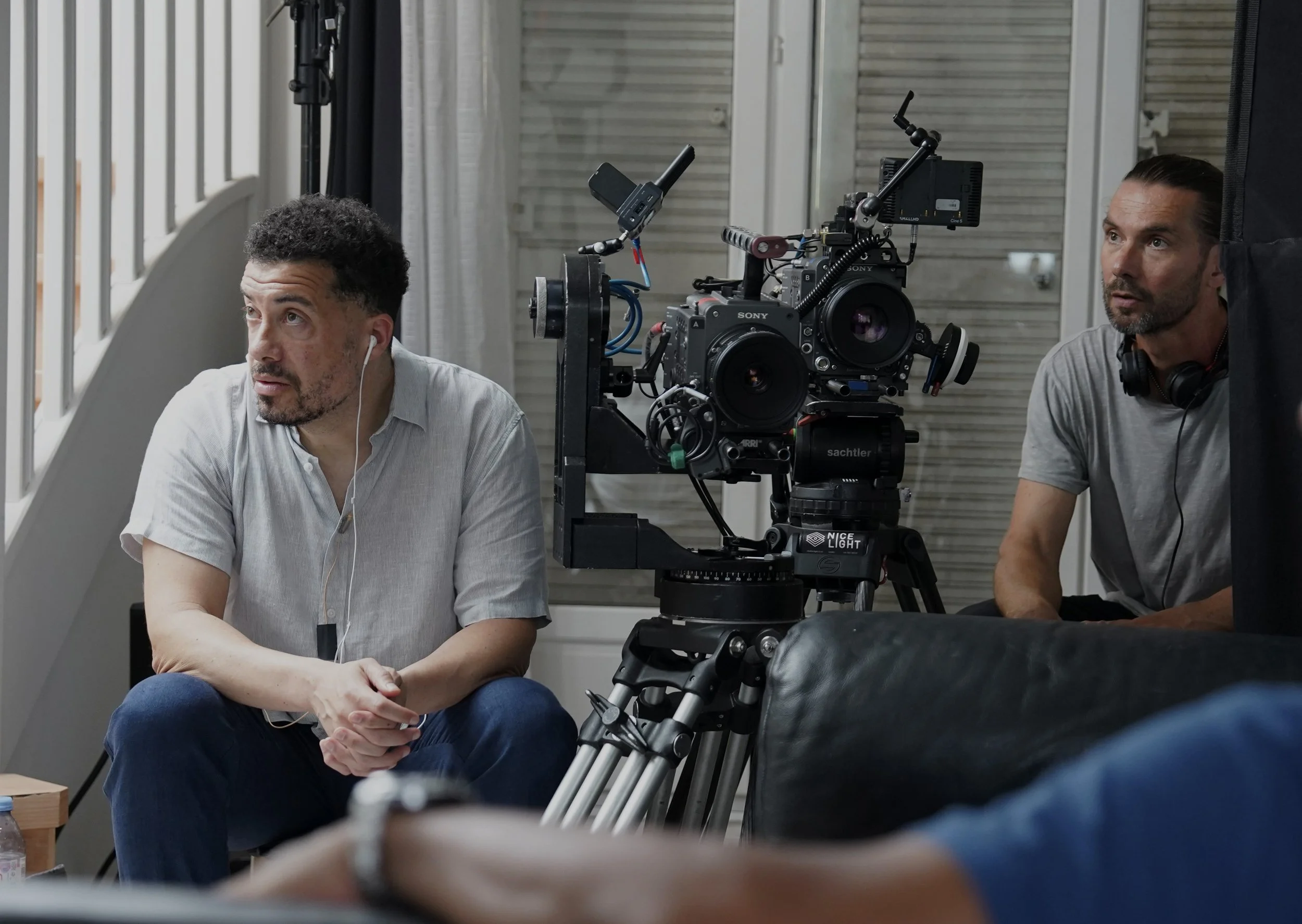 With Ezra Edelman on set in Paris 