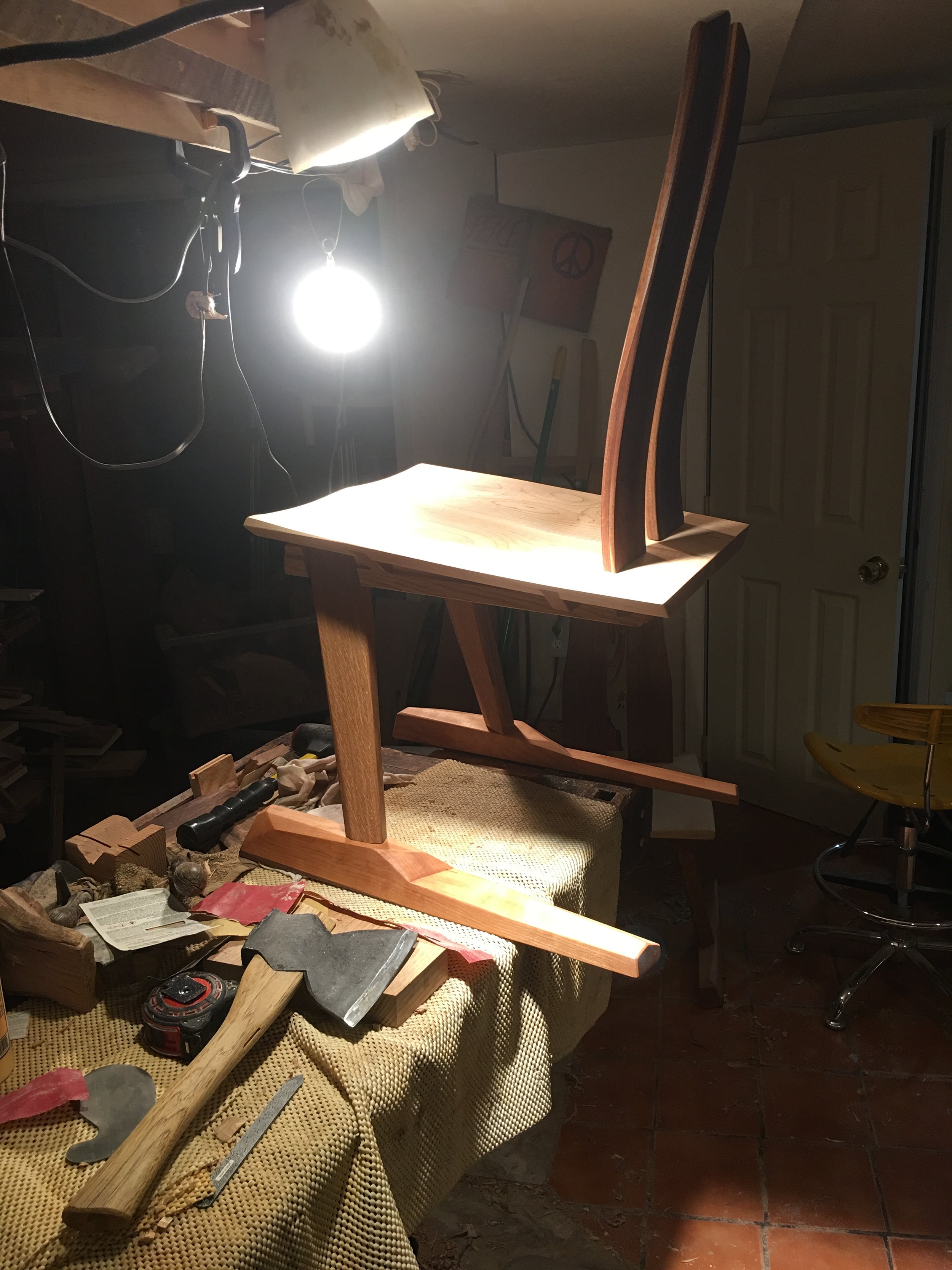 Page Chair available for purchase, handmade wood chair by Matthew McEntee