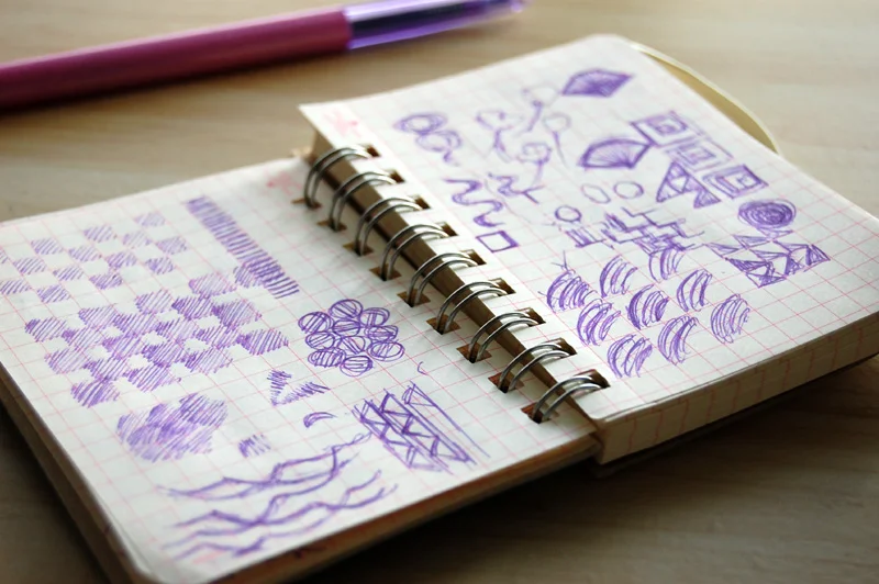 Hitomi's sketchbook.