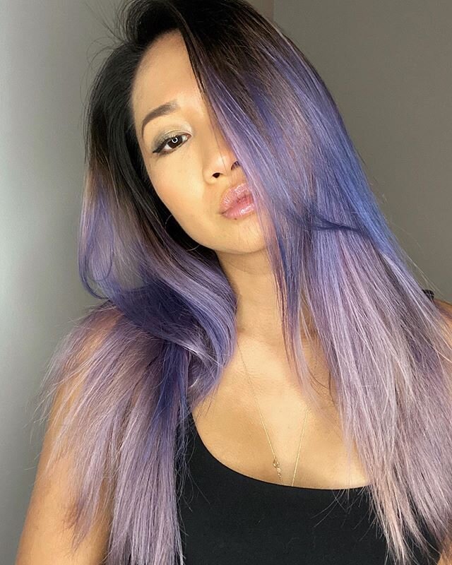 Purple dream w/ @uberliss 💜 can you believe I did this all by myself?! Easy Tutorial is up on my YouTube 🎥. Link in bio.