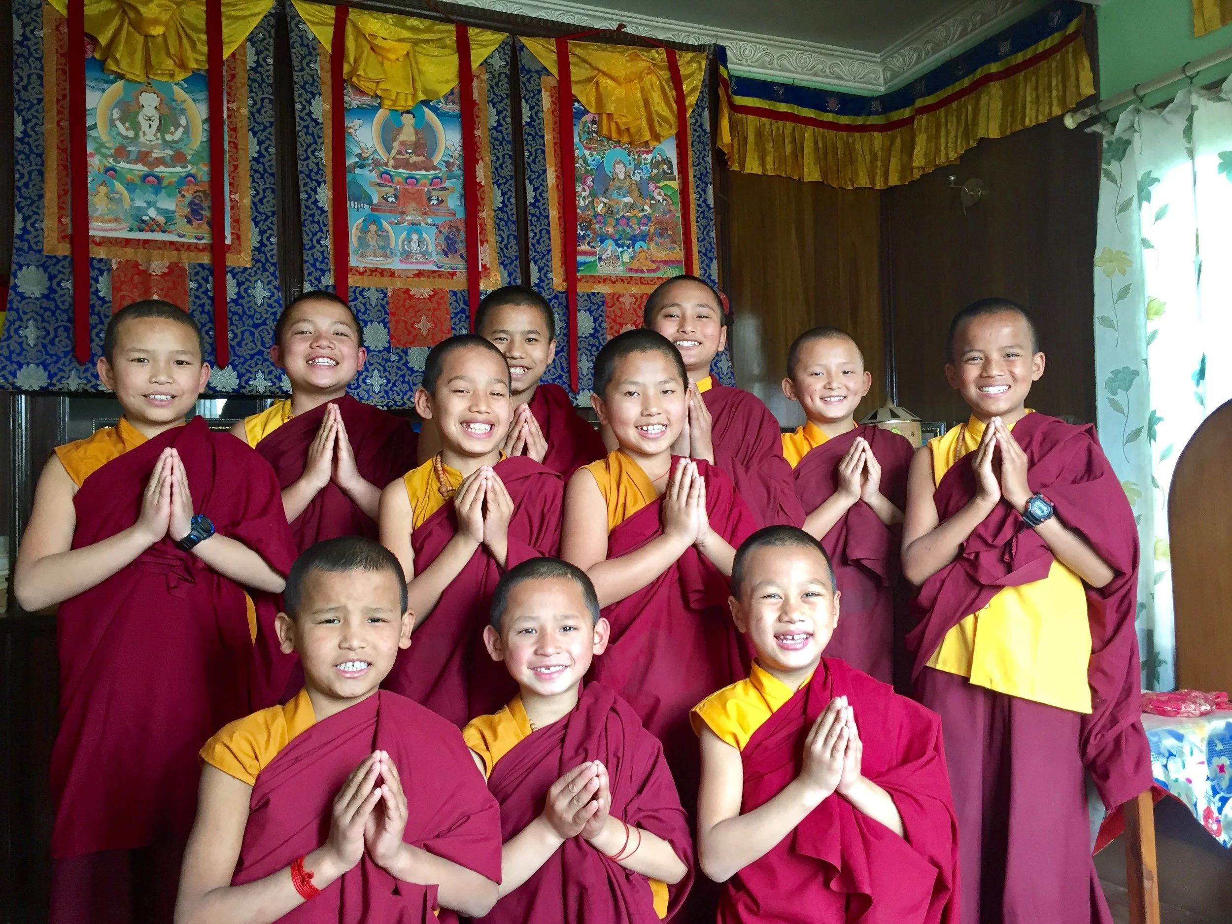 Little Monks from The International Hua-Yan Buddhist Federation Supported Monastery Sing in Buddhism 