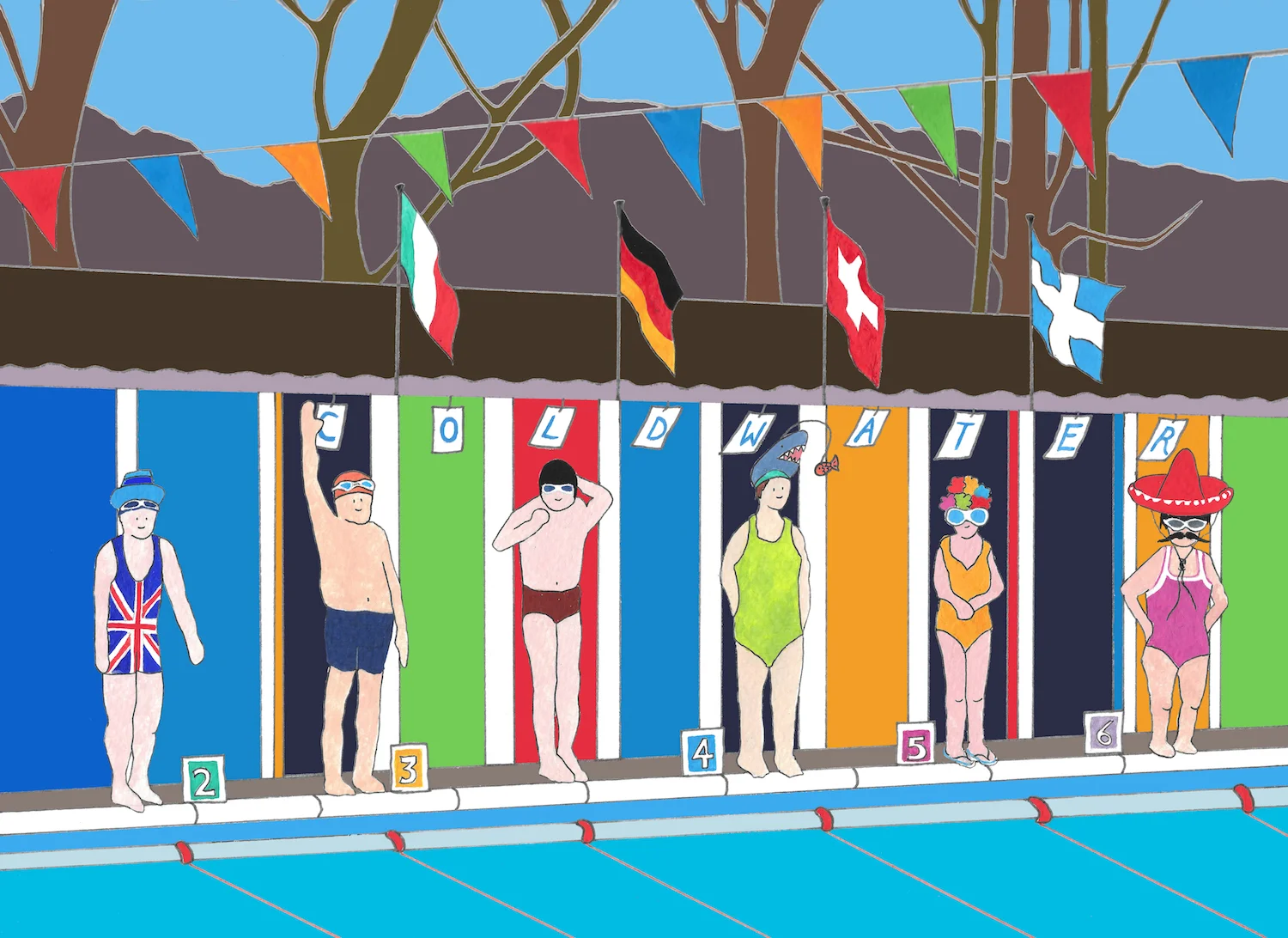 Cold Water Swimming Championships At Totting Bec Lido 2016