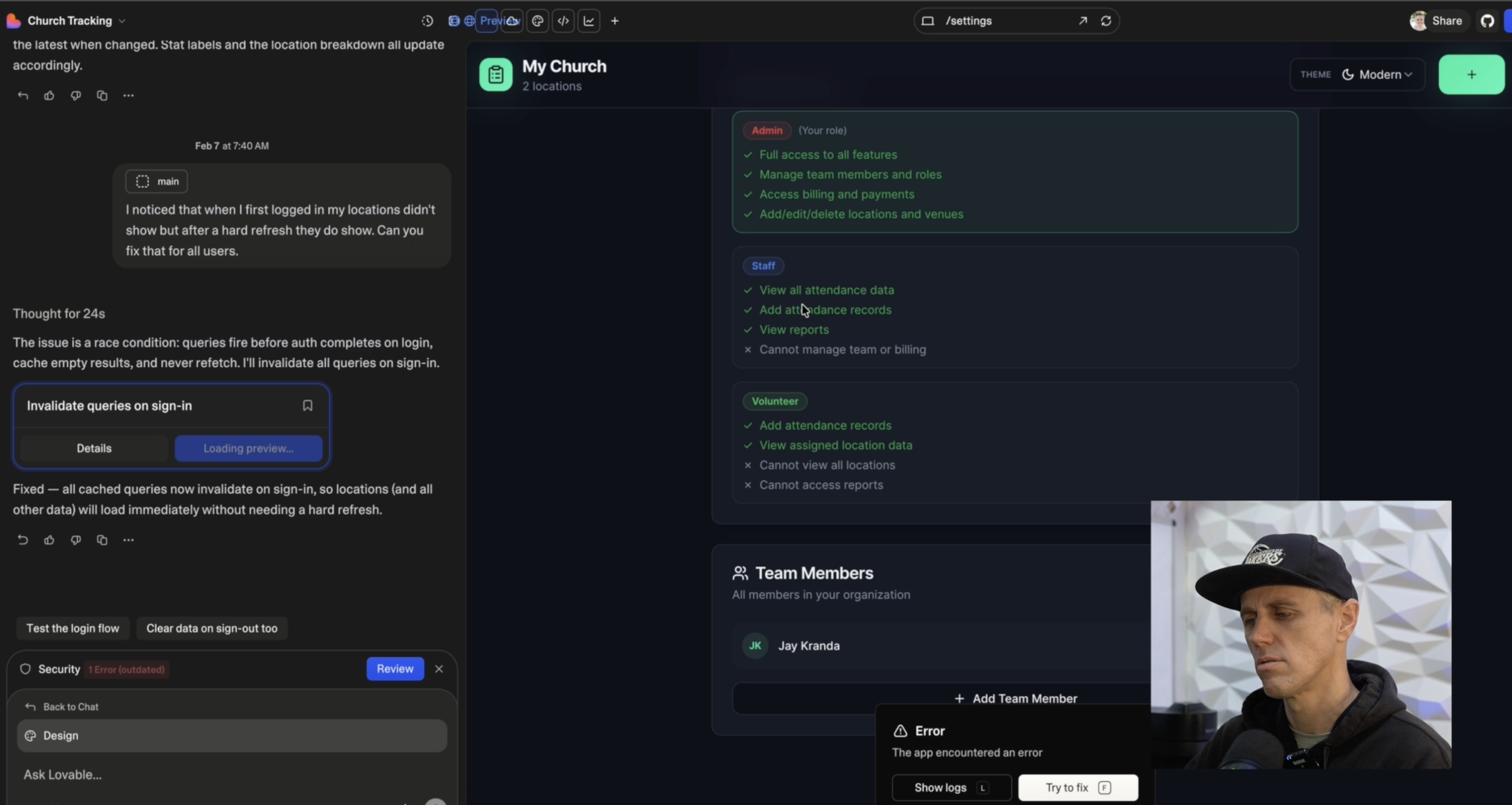 Pastor Vibe Codes Church Tracking Website with Lovable